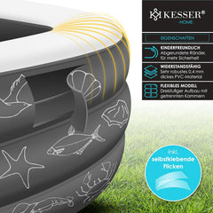 Zwembad - Speelzwembad - Opblaasbaar - 240x142x56 cm - KESSER® •