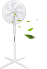 Aigostar Statiefventilator - Ventilator Staand - Verstelbaar - 50W - Wit