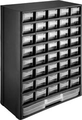 Assortimentskast - Ladekast - 30x13,5x45cm - Zwart - Tectake®