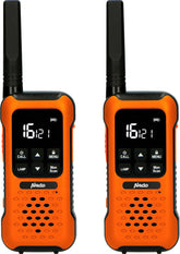 Alecto FR300OE - Walkie Talkie met bereik tot 10 km - Waterdicht - Set van 2 stuks - Oranje •