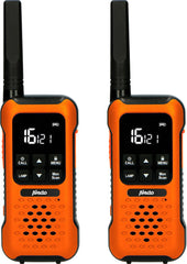Alecto FR300OE - Walkie Talkie met bereik tot 10 km - Waterdicht - Set van 2 stuks - Oranje •