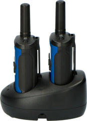 Alecto FR175BW - Walkie Talkie voor kinderen en volwassenen - Set van 2 stuks - Bereik tot 7 km - Blauw-Zwart •