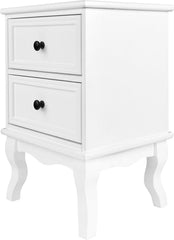Nachtkastjes set van 2 - Ladekast slaapkamer - 49x34.5x30 cm - Wit - Miadomodo