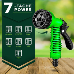Flexibele Tuinslang - Inc. sproeikop - 30 meter - Groen - TRESKO
