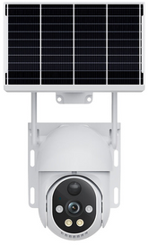XIAOVV 4MP draadloze, op zonne-energie werkende 4G LTE-beveiligingscamera met kleurennachtzicht, tweewegcommunicatie, bewegingsdetectie, inclusief simkaart, high-definition veiligheidscamera met zonnepaneel, PTZ-bewakingssysteem, PLR-bewegingsdetectie, al