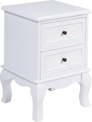 Nachtkastjes set van 2 - Ladekast slaapkamer - 49x34.5x30 cm - Wit - Miadomodo