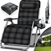 Tuinstoel - Ligstoel - Verstelbaar - Opvouwbaar - Antraciet - Tillvex®