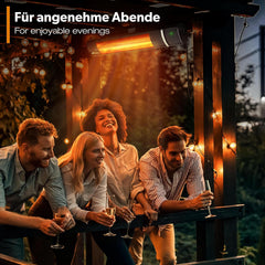 Infrarood Verwarming - Terrasverwarmer - Elektrische Heater - Zwart - TRESKO®