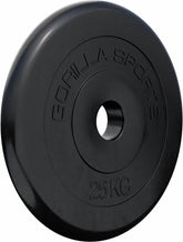 Gorilla Sports Halterschijf - 25 kg - Gietijzer - Rubber - 30 mm
