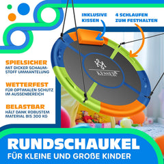 Nestschommel - Buitenspeelgoed - Schommel - 120 cm - Regenboog - KESSER®