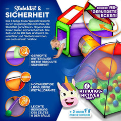 Speeltent - Kindertent - Speelhuisje - Met ballen - Kleurrijk - KIDUKU®