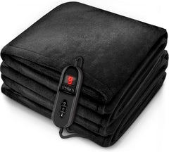 Elektrische deken - Warmtedeken - 1 persoons - 160x120 cm - Zwart - Sinnlein® •