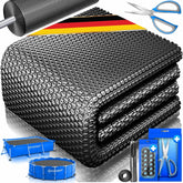 KESSER® Zwembad zonnezeil - Afdekzeil - 600x400cm - Zwart