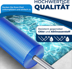 KESSER® Zwembad zonnezeil - Afdekzeil - 600x400cm - Blauw