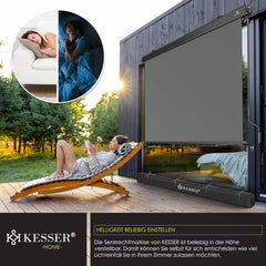 KESSER® Klemluifel - Balkonluifel - Zonwering - 160x250cm - Grijs