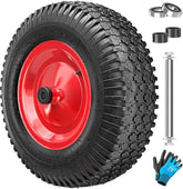 MASKO® Kruiwagenwiel - 40cm - 250kg - Lekbestendig - Rood