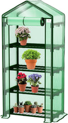 KESSER® Premium foliekas, broeikas met 4 etages, 69 x 50 x 158 cm, broeikas met 4 planken, ruimtebesparend, hoogwaardig kweekhuis, tuin, balkon, stabiel en eenvoudig te monteren