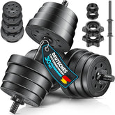 Dumbells set - Gewichten set - Halterset - Verstelbaar - 30 kg - Zwart - RE:SPORT
