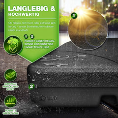 Tillvex® Parasoltegel - Parasolvoet - Vulbaar tot 120 kg - Zwart