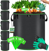 KESSER® 5x Plantenzak - 60L - Plantenzakken - Zwart •