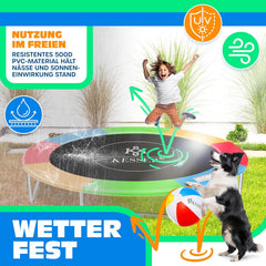 Trampoline rand - Beschermrand - 366 cm - Regenboog - KESSER