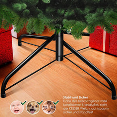 KESSER® Kunstkerstboom, PE 140 cm met 470 takpunten, dennenboom, kunstspar snel op te bouwen, incl. kerstboomstandaard, kerstdecoratie – PE groen 1,4 m dennenboom Kerstmis