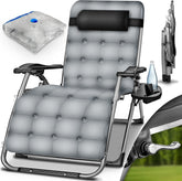 Tuinstoel - Ligstoel - Verstelbaar - Opvouwbaar - Grijs - Tillvex®