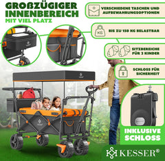 KESSER® Bolderkar - Opvouwbaar - Bolderwagen - Grijs