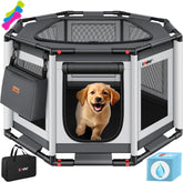 Puppyren - Hondenren- Dierenren - 72x72x43 cm - Antraciet - LOVPET®