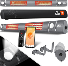 Infrarood Verwarming - Terrasverwarmer - Elektrische Heater - Grijs - KESSER®