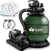 Tillvex® Zandfilter - Zandfilterpomp - 7900L/u - Groen
