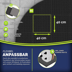 Tillvex® Zwembad Tegels - Vloertegels - 240cm - Zwart •