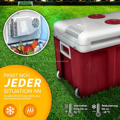 Koelbox Elektrisch – 12V en 230 volt - Coolbox - Frigobox - 40L – Rood