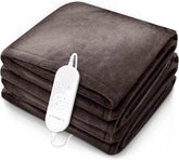 Elektrische deken - Warmtedeken - 1 persoons - 160x120 cm - Bruin - Sinnlein® •