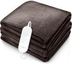 Elektrische deken - Warmtedeken - 1 persoons - 160x120 cm - Bruin - Sinnlein® •