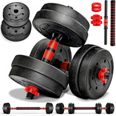 Dumbells set - Gewichten set - Halterset - Verstelbaar - 15 kg - Rood - RE:SPORT