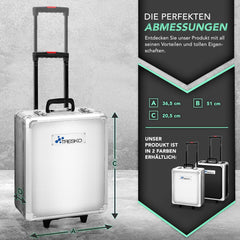 Gereedschapskoffer gevuld - Gereedschapstrolley - 949 delig - Zilver - TRESKO