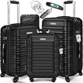 Kofferset - 3 delig - Trolley - Reiskofferset - Zwart - KESSER®