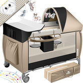 KIDIZ® 3in1 Babybedje - Campingbedje - Ledikant - Beige