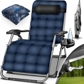 Tuinstoel - Ligstoel - Verstelbaar - Opvouwbaar - Blauw - Tillvex® •