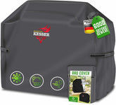 KESSER® Premium BBQ-grillhoes, gasgrill, grillkaphoes, weerbestendig, voor Weber, Brinkmann, Char-Broil, afdekhoes, beschermhoes, 600D Oxford-stof, scheurbestendig, 132 x 66 x 109 cm, antraciet