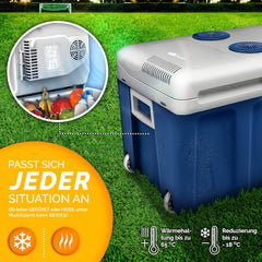 Koelbox Elektrisch – 12V en 230 volt - Coolbox - Frigobox - 40L – Blauw