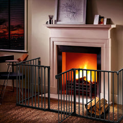 Veiligheidshek - Haardscherm - Hondenhek - 240cm - Zwart - KIDUKU®