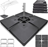 Tillvex® Parasoltegel - Parasolvoet - Vulbaar tot 120 kg - Antraciet