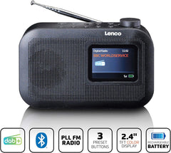 Radio op batterijen - Draagbare radio - DAB+ & FM - Zwart - Lenco - PDR-026