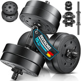 Dumbells set - Gewichten set - Halterset - Verstelbaar - 15 kg - Zwart - RE:SPORT