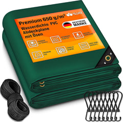 Afdekzeil - Scheurbestendig en Waterbestendig Zeil - 4x7 m - Groen - Tillvex®