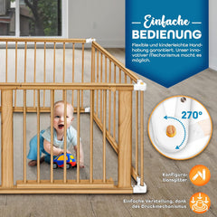 KIDUKU® XXL Babybox - Grondbox - Speelbox - Kinderbox - 7,2m