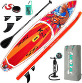 Sup Board - Opblaasbaar Paddle Board - 159 kg - Oranje/Rood - FEATH-R-LITE
