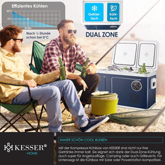 Compressor Koelbox elektrisch - Coolbox - Frigobox - 49L - Blauw •